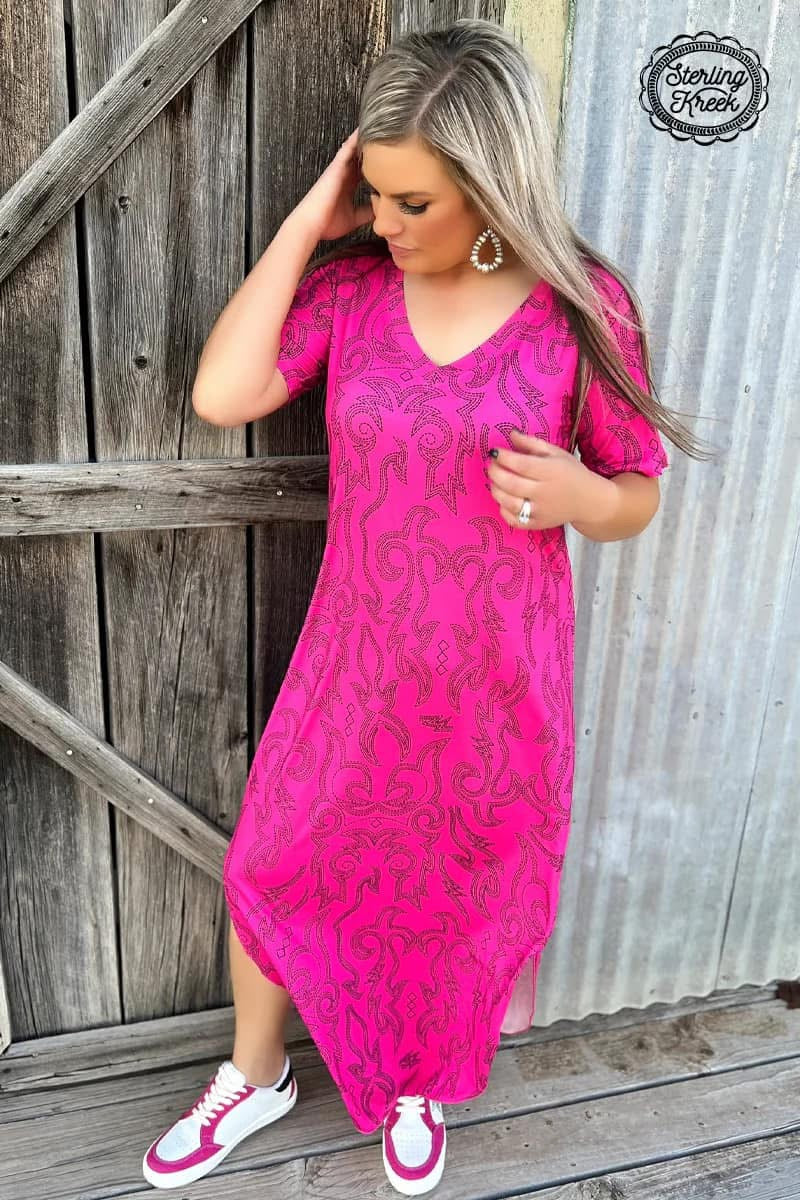 Boutique pink Maxi dress